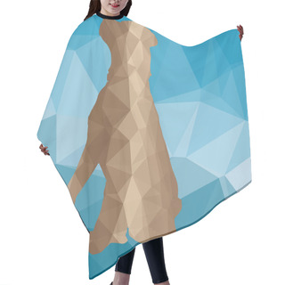 Personality  Low Poly Silhouette Dog Hair Cutting Cape