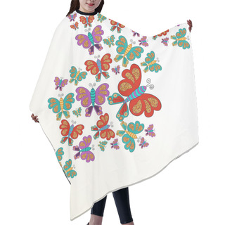 Personality  Spring Butterfly Splash Hair Cutting Cape