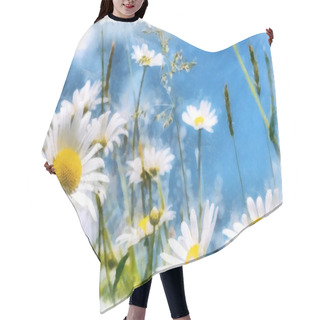 Personality  Spring Daisy Flower Field Vintage Hair Cutting Cape