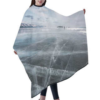Personality  Frozen River And Mountains Hair Cutting Cape