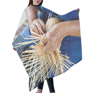 Personality  Bamboo Weaving Hair Cutting Cape