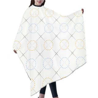 Personality  Squares And Circles On A Light Background Hair Cutting Cape