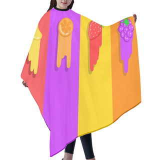 Personality  Juicy Fruit Look Tasty On Vivid Background Hair Cutting Cape