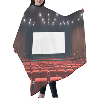 Personality  Empty Movie Theater With Red Seats Hair Cutting Cape
