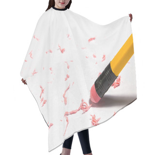 Personality  Pencil Erasing On Paper Hair Cutting Cape