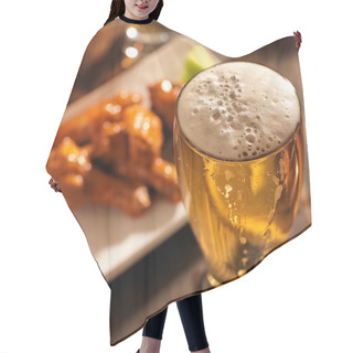 Personality  Beer And Chicken Wings Close Up Hair Cutting Cape