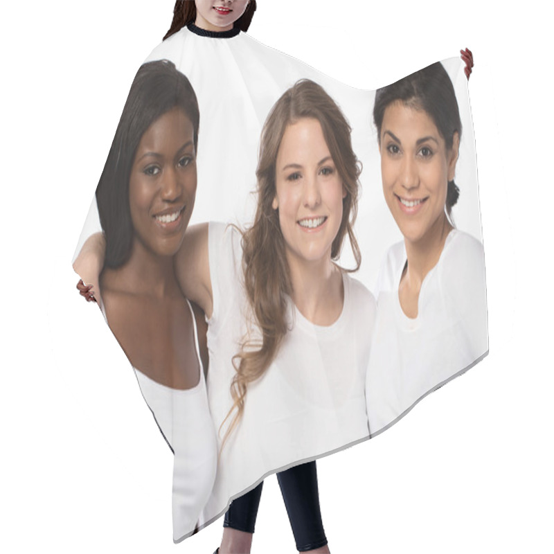 Personality  Diverse Group Of Women Hair Cutting Cape