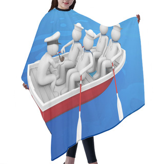 Personality  Workers Collection - Ship Squad In Lifeboat Hair Cutting Cape