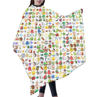 Personality  Funny Cartoonish Pattern. Hair Cutting Cape