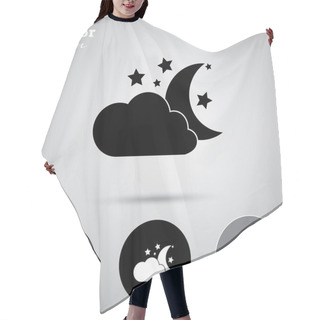 Personality  Moon And Stars With Cloud Icons Hair Cutting Cape