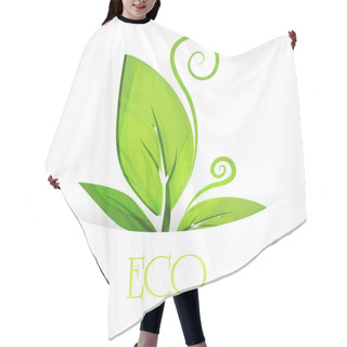 Personality  Eco Leaves. Vector Design Hair Cutting Cape