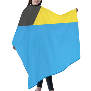 Personality  Abstract Background With Blue, Yellow And Black Rectangles And Copy Space Hair Cutting Cape