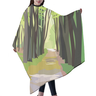 Personality  Green Forrest Trees Vector Hair Cutting Cape