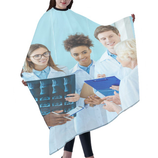 Personality  Medical Interns Listening To Teacher Hair Cutting Cape