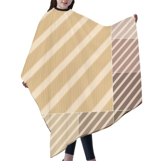 Personality  Seamless Brown, Earth Tone Stripes Pattern Hair Cutting Cape