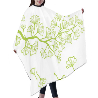 Personality  Ginkgo Branch With Leaves, Vector Hair Cutting Cape