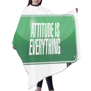 Personality  Attitude Is Everything Road Sign Concept Hair Cutting Cape