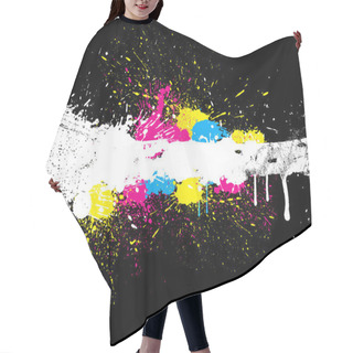 Personality  Beautiful Color Paint Splashes Hair Cutting Cape