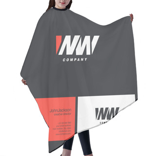 Personality  W & W Letter Logo    Hair Cutting Cape