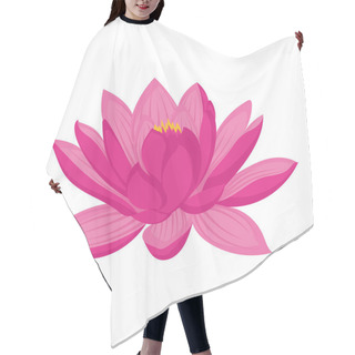 Personality  Isolated Colored Lotus Flower Vector Illustration Hair Cutting Cape