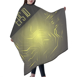 Personality  Circuit Board. Vector Background Hair Cutting Cape