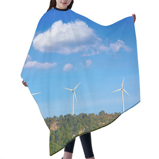 Personality  Aerogenerator Windmills In The Mountain Top Hair Cutting Cape