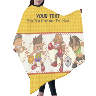 Personality  Sport Card Hair Cutting Cape