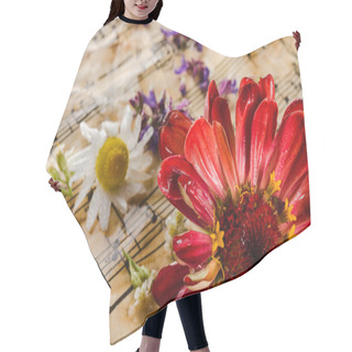 Personality  Vintage Still Life With Wildflowers Hair Cutting Cape