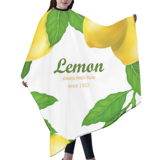 Personality  Lemon Tree Design Template. Vector Illustration. Hair Cutting Cape