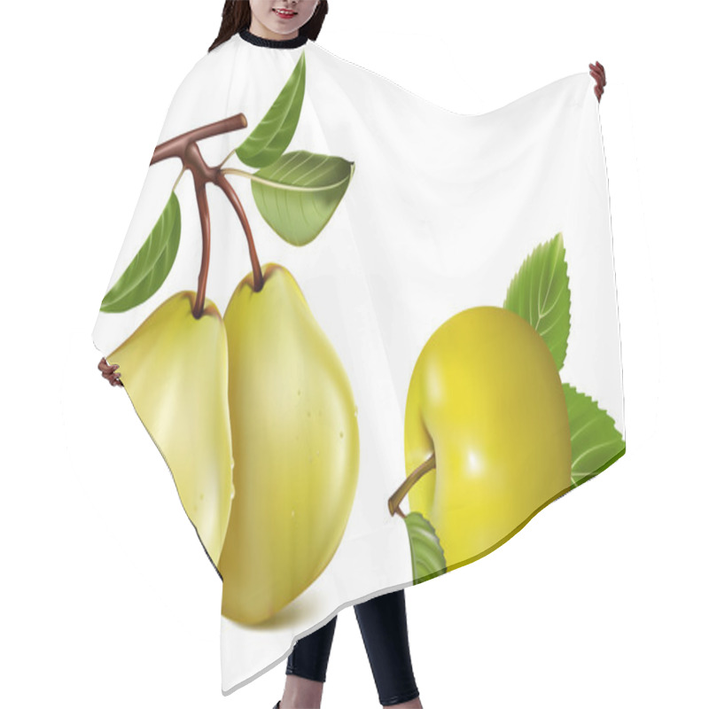 Personality  Apple And Pears. Hair Cutting Cape