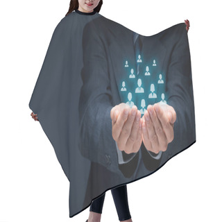 Personality  Customer Or Employees Care Concept Hair Cutting Cape