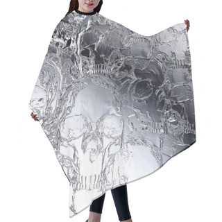 Personality  Digital 3D Illustration Of A Skull Relief Hair Cutting Cape