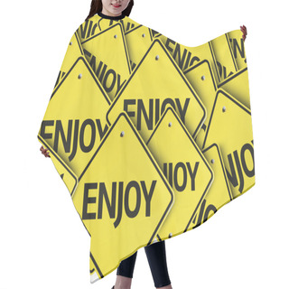 Personality  Enjoy Written On Multiple Road Sign Hair Cutting Cape