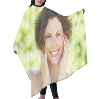 Personality  Healthy Girl Outdoors Hair Cutting Cape