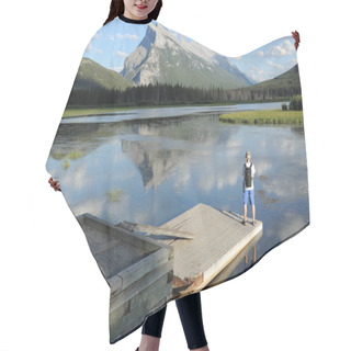 Personality  A Man Overlooking Vermilion Lakes Hair Cutting Cape