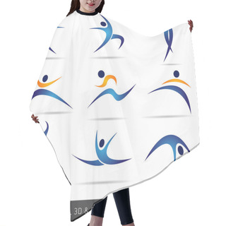 Personality  Fitness Elements And Logos Hair Cutting Cape
