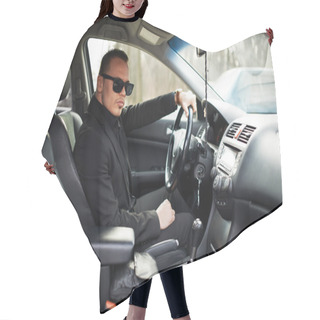 Personality  Cool Businessman Behind  Wheel Of Your Car Hair Cutting Cape