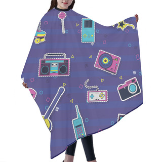 Personality  Set Of Retro Icons Hair Cutting Cape