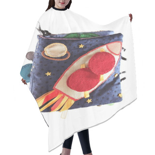 Personality  Soft Logical Handmade Book For Children Space Rocket Hair Cutting Cape