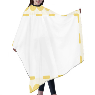 Personality  Background Template With Yellow Dash Line Hair Cutting Cape