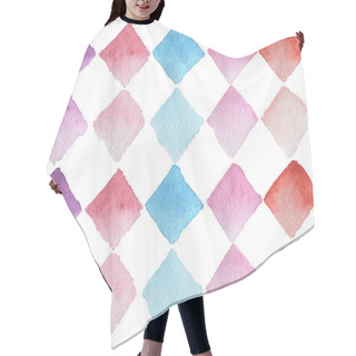 Personality  Watercolor Pattern Of Rhombs Hair Cutting Cape