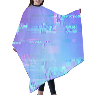 Personality  Internet Connection Crash, Interference, Glitchy Futuristic Background With Flares, Virtual Reality, Cyberspace Hair Cutting Cape