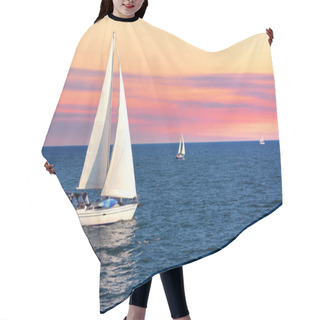 Personality  Sailboat Sailing Towards Sunset On A Calm Evening Hair Cutting Cape