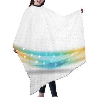 Personality  Colorful Wave Line, Abstract Background With Light And Shadow Effects Hair Cutting Cape