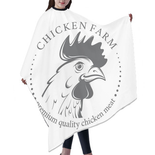 Personality  Emblem With Chicken Head Hair Cutting Cape