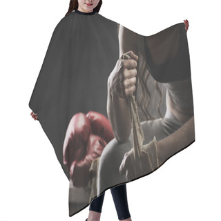 Personality  Woman Boxer Hair Cutting Cape