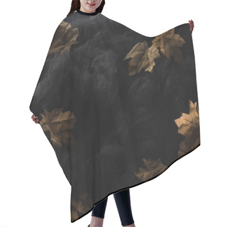 Personality  Dry Yellow Foliage In Black Clouds, Halloween Decoration Hair Cutting Cape