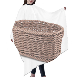 Personality  Braiding Small Wicker Basket Hair Cutting Cape