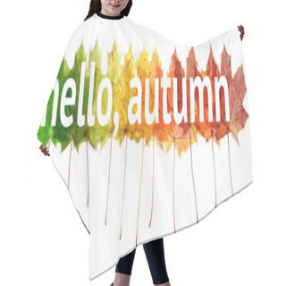 Personality  Row Of Colorful Maple Leaves Hair Cutting Cape