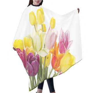 Personality  Tulip With Water Drops Hair Cutting Cape